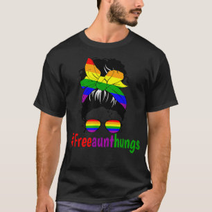 Womens Free Aunt Hugs  Gay Pride LGBTQ Month  T-Shirt