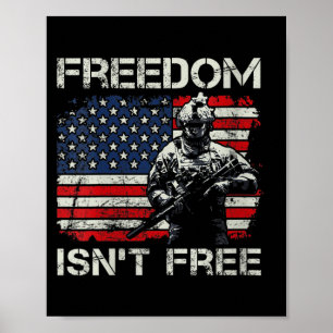 Womens freedom isn't - military soldier veteran poster