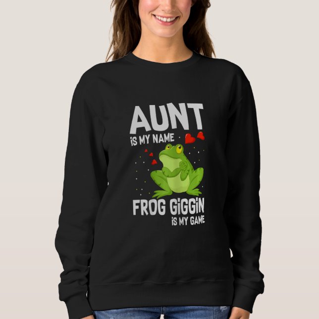 Womens Frog Catching For Bullfrog Hunter and Frog  Sweatshirt (Front)