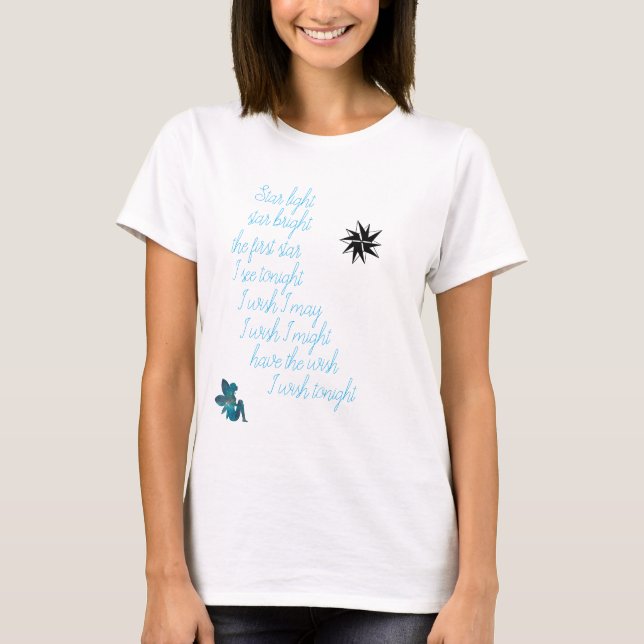 Women's Fun Novelty WISH STAR LIGHT STAR BRIGHT T-Shirt (Front)