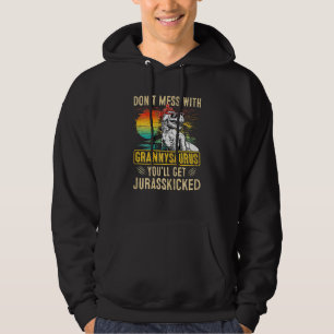 Womens Fun Women Retro Grannysaurus Dinosaur Rex M Hoodie