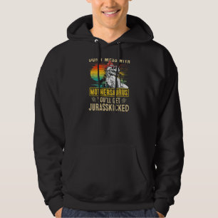 Womens Fun Women Retro Mothersaurus Dinosaur Rex M Hoodie