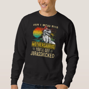 Womens Fun Women Retro Mothersaurus Dinosaur Rex M Sweatshirt