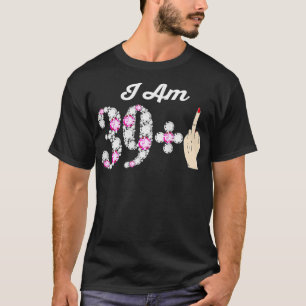 Womens Funny 40th Birthday Cute Finger I Am 39 Plu T-Shirt