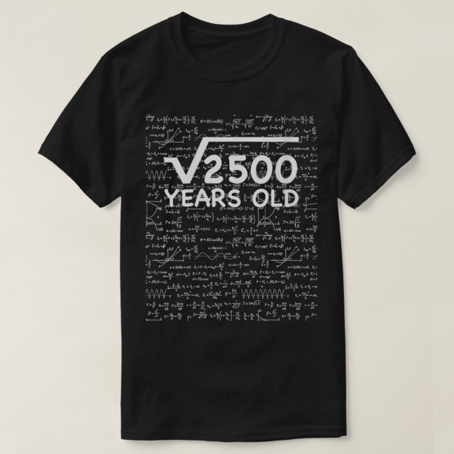 Womens Funny 50th Birthday 50 Years Old Square Roo T-Shirt (Design Front)