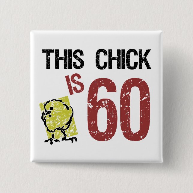 Women's Funny 60th Birthday 15 Cm Square Badge (Front)