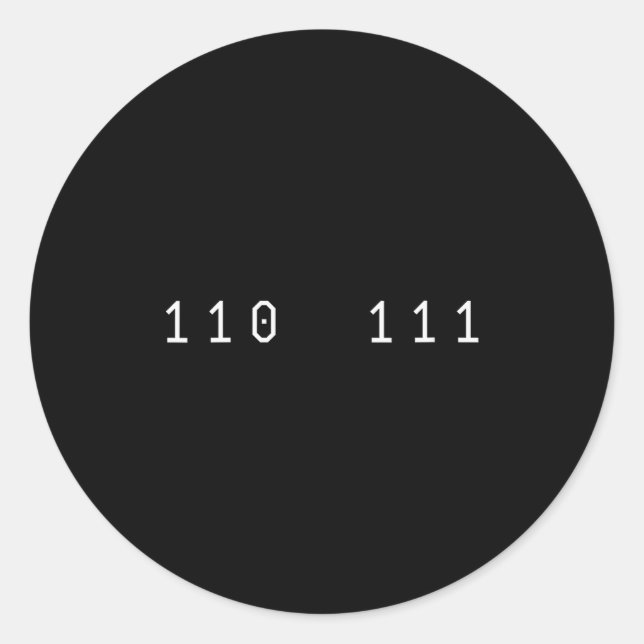 Womens Funny 67 Meme Binary Code Computer Science  Classic Round Sticker (Front)