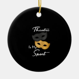 Women's Funny Actor Actress Theatre Masks Gift Ceramic Ornament