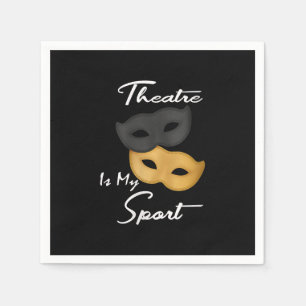 Women's Funny Actor Actress Theatre Masks Gift Napkin