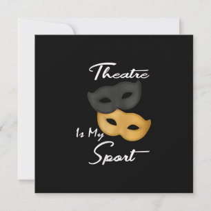 Women's Funny Actor Actress Theatre Masks Gift Thank You Card
