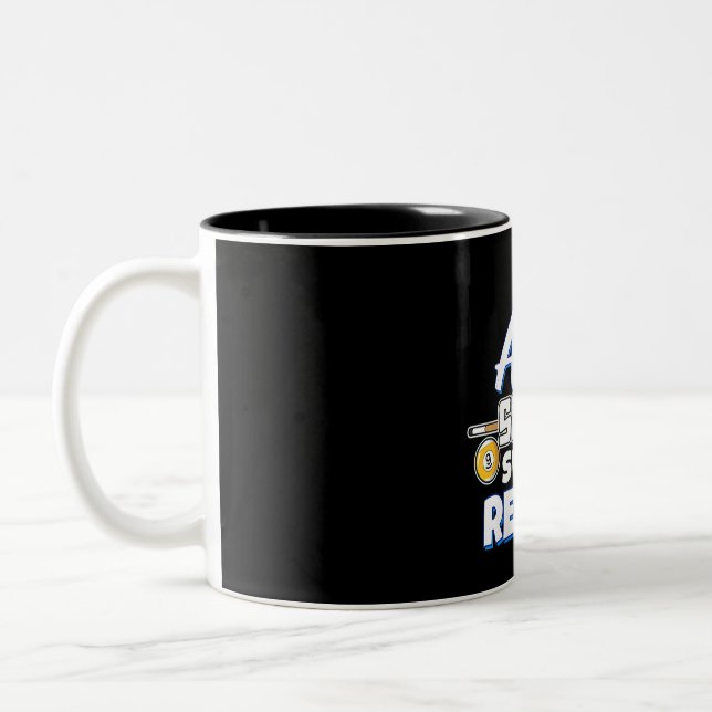 Womens Funny Aim Pool Player Gift Billiard Balls Two-Tone Coffee Mug (Left)