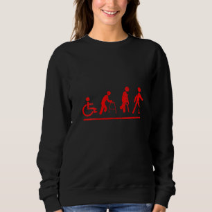 Womens Funny Amputee Prosthetic Evolution Cute Dis Sweatshirt