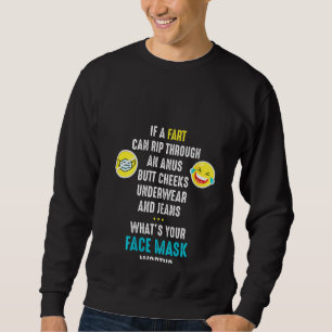 Womens Funny Anti Mask Fart Meme Fresh Air Breath Sweatshirt