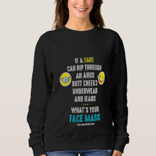 Womens Funny Anti Mask Fart Meme Fresh Air Breath Sweatshirt