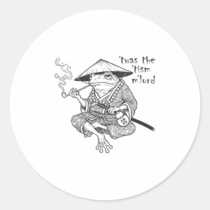 Womens Funny Autism Twas The Tism M Lord Frog Meme Classic Round Sticker