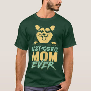 Womens Funny Best Corgi Mum Ever funny corgi apro T-Shirt