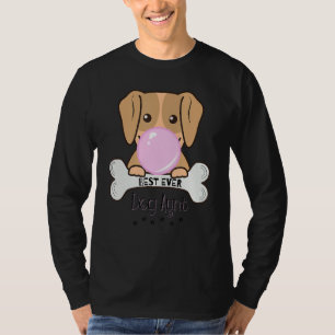 Womens Funny Best Ever Dog Aunt Bubble Gum T-Shirt