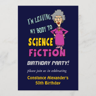 Womens Funny Birthday Party Invitations