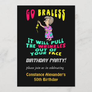 Womens Funny Birthday Party Invitations