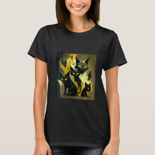 Womens Funny Black Cat Attack Squad for Kids, Wome T-Shirt