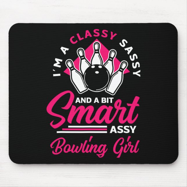 Womens Funny Bowling Lover Bowler Bowlers Bowling  Mouse Pad (Front)