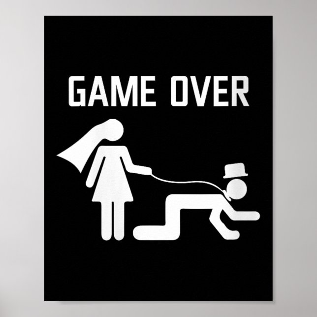 Womens Funny Bride Groom Wedding Bachelor Bachelor Poster (Front)