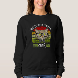 Womens Funny Cat Mom Quote Best Cat Mom Ever Cat L Sweatshirt