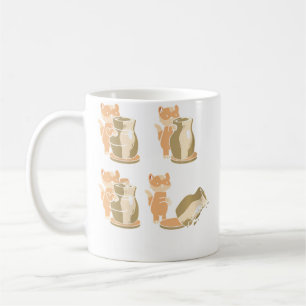 Womens Funny Cat Pottery Wheel  Ceramics Sculpting Coffee Mug