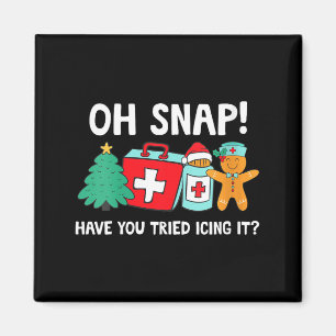 Womens Funny Christmas Nurse Have You Tried Icing  Magnet