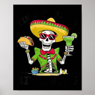 Womens Funny Cinco De Drinko Achos Mexican Fiesta Poster
