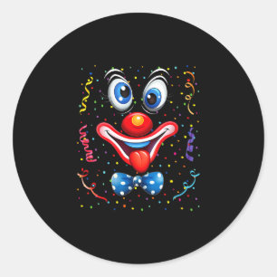 Women's funny clown costumes for children carnival classic round sticker