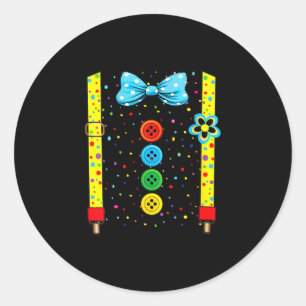 Women's funny clown costumes for children carnival classic round sticker