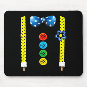 Women's funny clown costumes for children carnival mouse pad