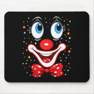 Women's funny clown costumes for children carnival mouse pad