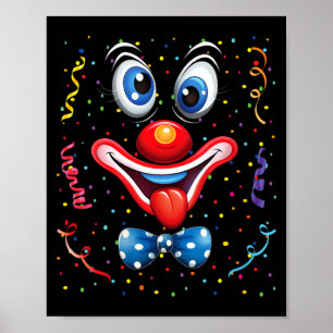Womens Funny Clown Costumes for Children Carnival Poster