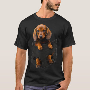 Womens Funny Dachshund in Your Pocket for Wiener D T-Shirt