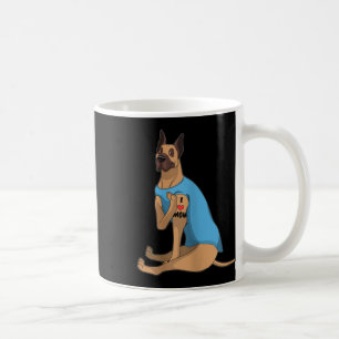 Womens Funny Dog Great Dane I Love Mum Tattoo Gift Coffee Mug
