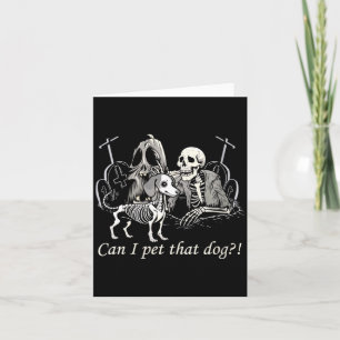 Womens Funny Dog Lover Funny Skeleton Dog Lover Card