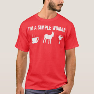 Womens Funny Donkey Farmer Simple Woman T-Shirt