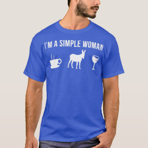 Womens Funny Donkey Farmer Simple Woman T-Shirt