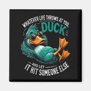 Womens Funny Duck Graphic Tees Men Women Teens Fun Magnet