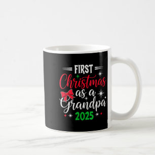 Womens Funny First Christmas As Grandpa 2025 Match Coffee Mug