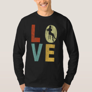 Womens Funny Flute Player Flute Love Flautist Retr T-Shirt