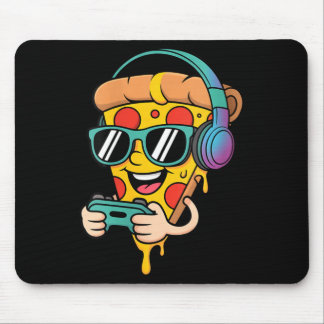 Womens Funny Gamer Pizza Food Video Gaming Men Mouse Pad