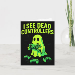 Womens funny ghost gamer halloween humour video card