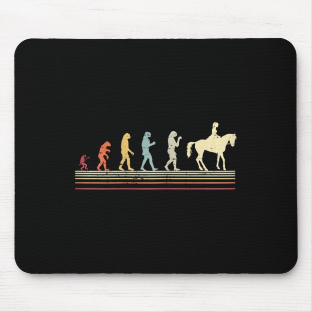 Womens Funny Gift Evolution Horse Riding 1  Mouse Pad (Front)
