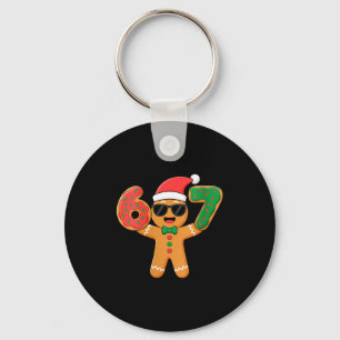 Womens Funny Gingerbread Six Seven 67 Ice Cream Dr Key Ring