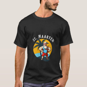 Womens Funny Gnomes St Maarten Retro Buff Gnome Bi T-Shirt