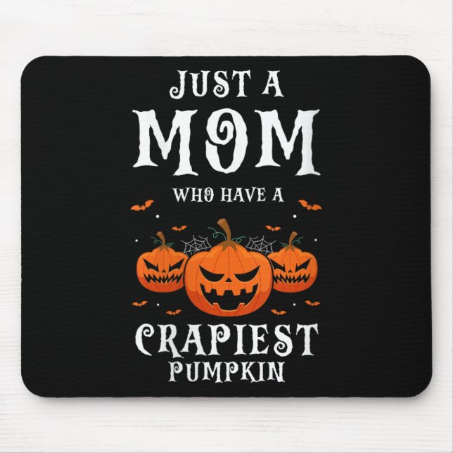 Womens Funny Halloween Mum With The Silliest Pumpk Mouse Pad (Front)