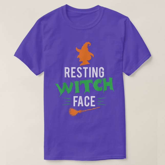 Womens Funny Halloween Resting Witch Face  T-Shirt (Design Front)